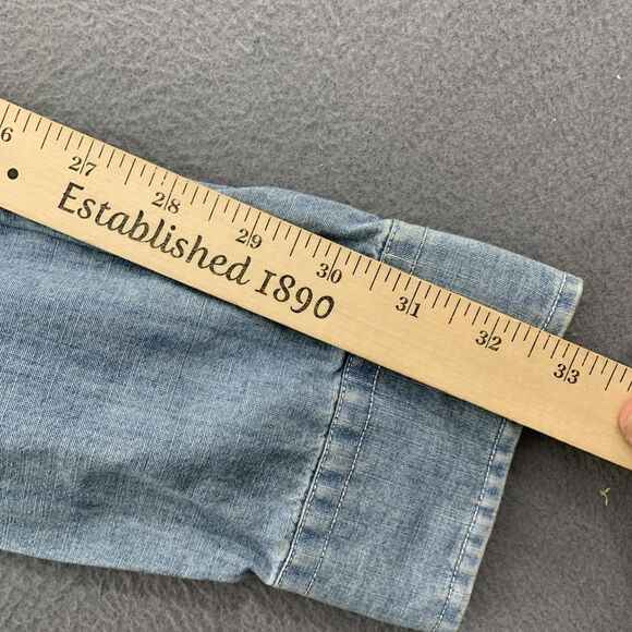 Ralph Lauren Shirt Mens XL Denim Classic Fit Button Down Chambray Red Pony Logo - Picture 11 of 16